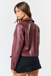 Washed PU Leather Jacket