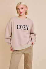 “Cozy” Crew Neck Oversized Sweatshirt