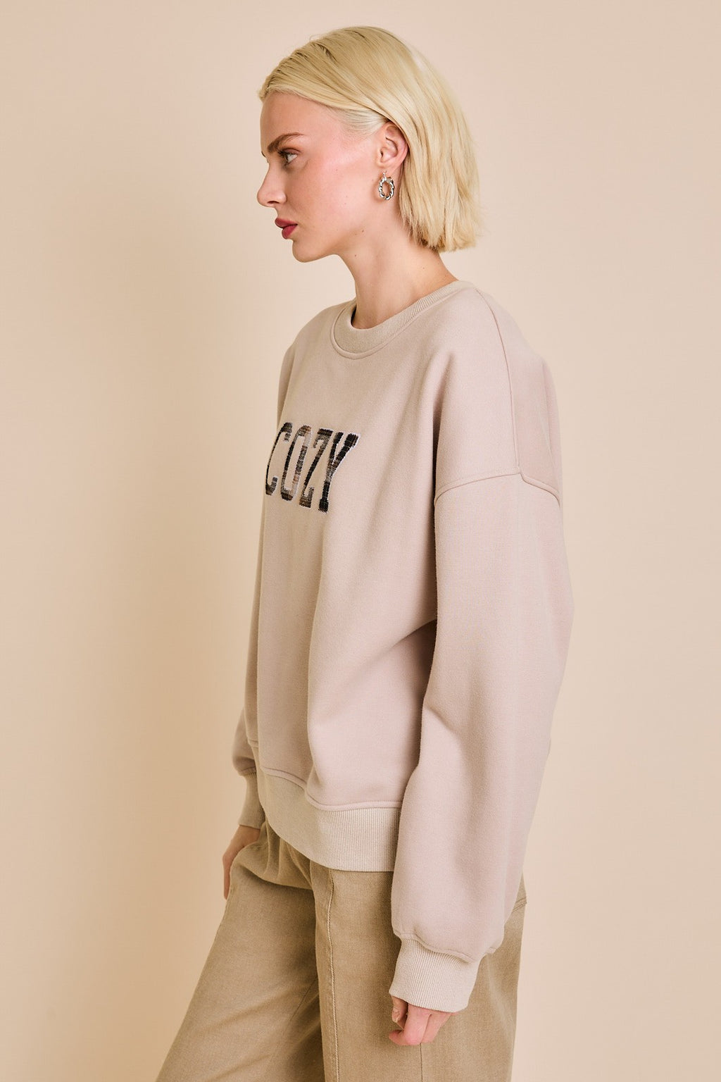 “Cozy” Crew Neck Oversized Sweatshirt