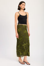 Fitted Maxi Skirt With Slit