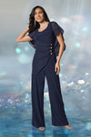 FRANK LYMAN Chiffon Drape Jumpsuit