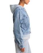 Vintage Havana Washed Denim Fleece Jacket