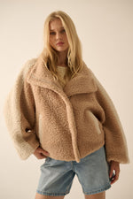 Color Block Sherpa Fleece Jacket