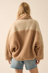 Color Block Sherpa Fleece Jacket