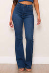 High Rise Faux Front Pocket Bootcut Jeans