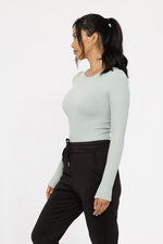 Seamless Ribbed Long Sleeve Top