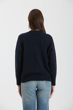 V-Neck Drop Shoulder Knit Sweater