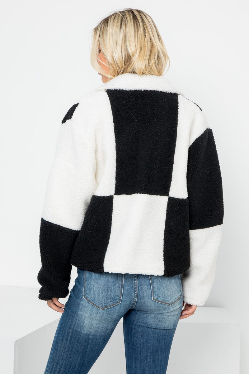 Sherpa Color Block Jacket