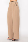 Long Pants With Contrast Edge Detail