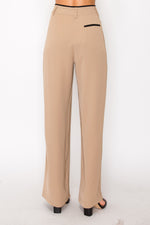 Long Pants With Contrast Edge Detail