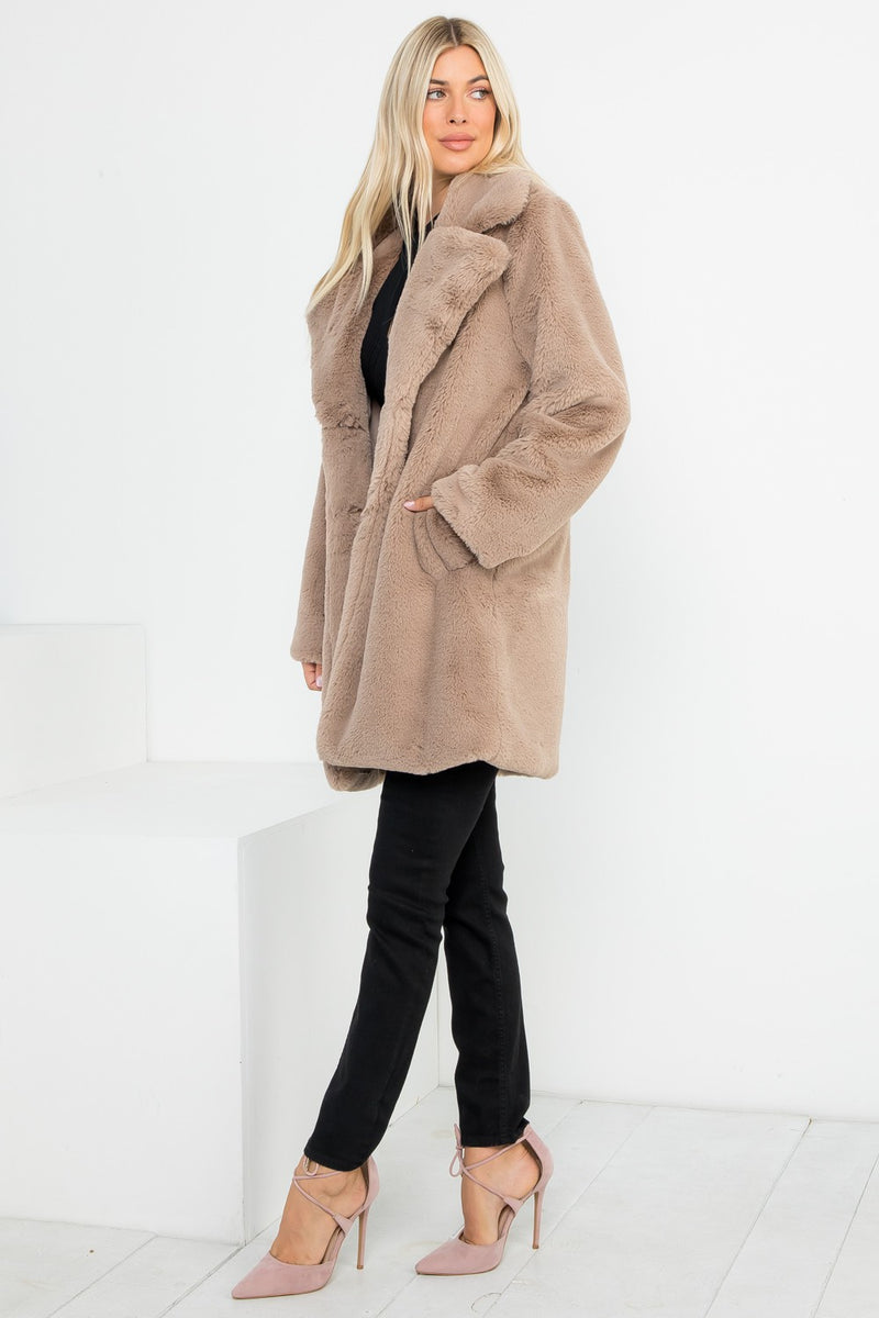 Super Soft Fur Mid Length Coat