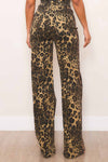 Leopard Wide Leg Jeans