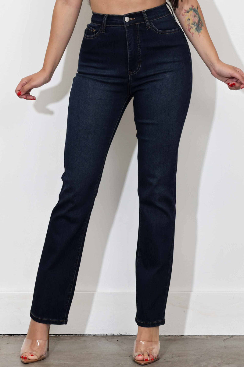 High Rise Slim Straight With Shaper