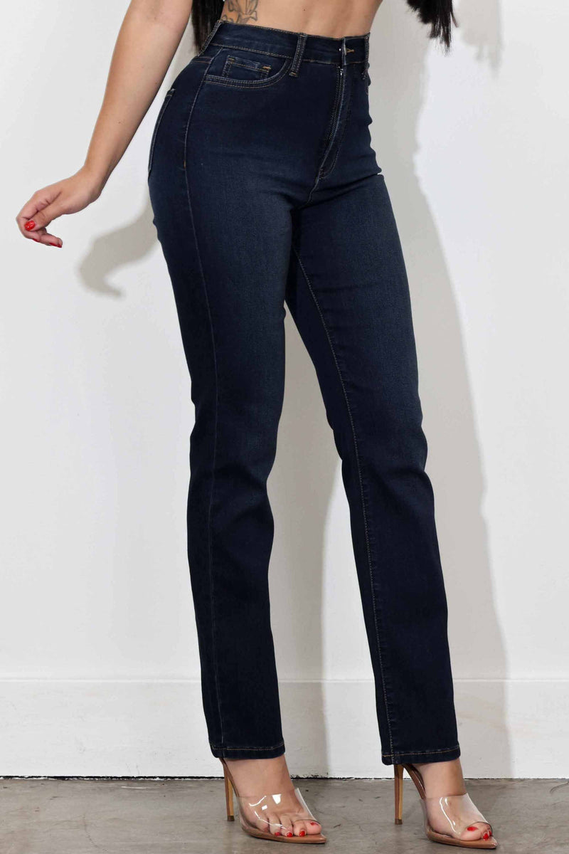 High Rise Slim Straight With Shaper