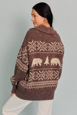 Fair Isle Jacquard Oversized Sweater Pullover