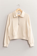 Half Zip Up Collar Sweatshirt