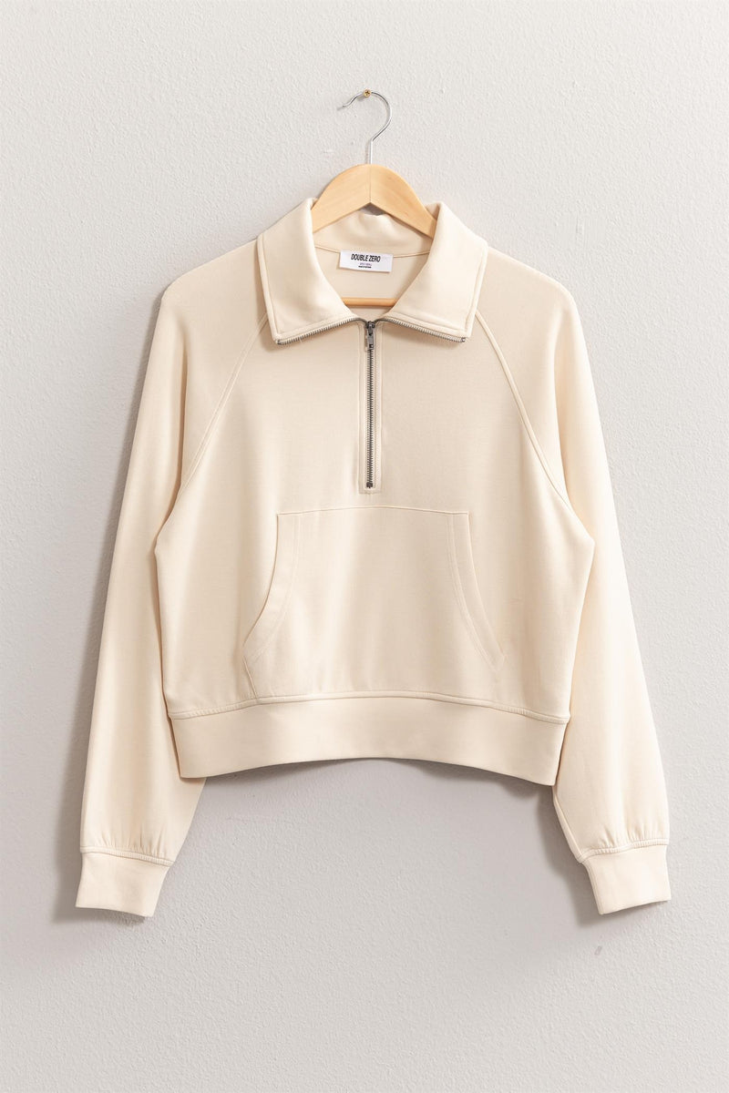 Half Zip Up Collar Sweatshirt