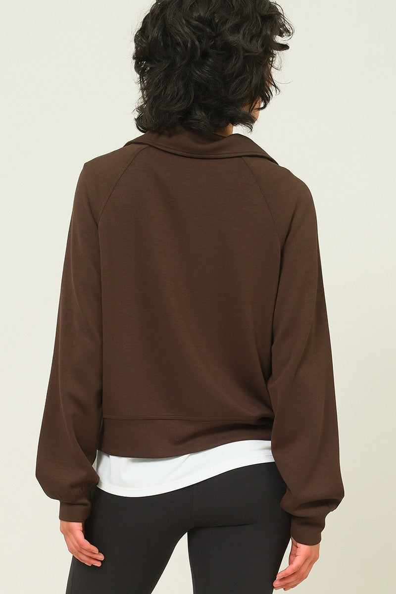 Half Zip Up Collar Sweatshirt