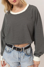 Striped Knit Crop Top