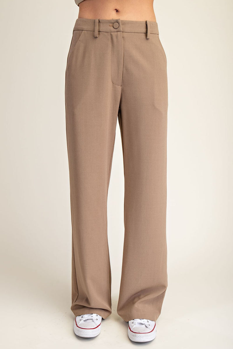 Textured Woven Long Pants