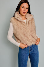 Sleeveless Faux Fur Jacket