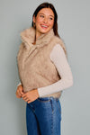 Sleeveless Faux Fur Jacket