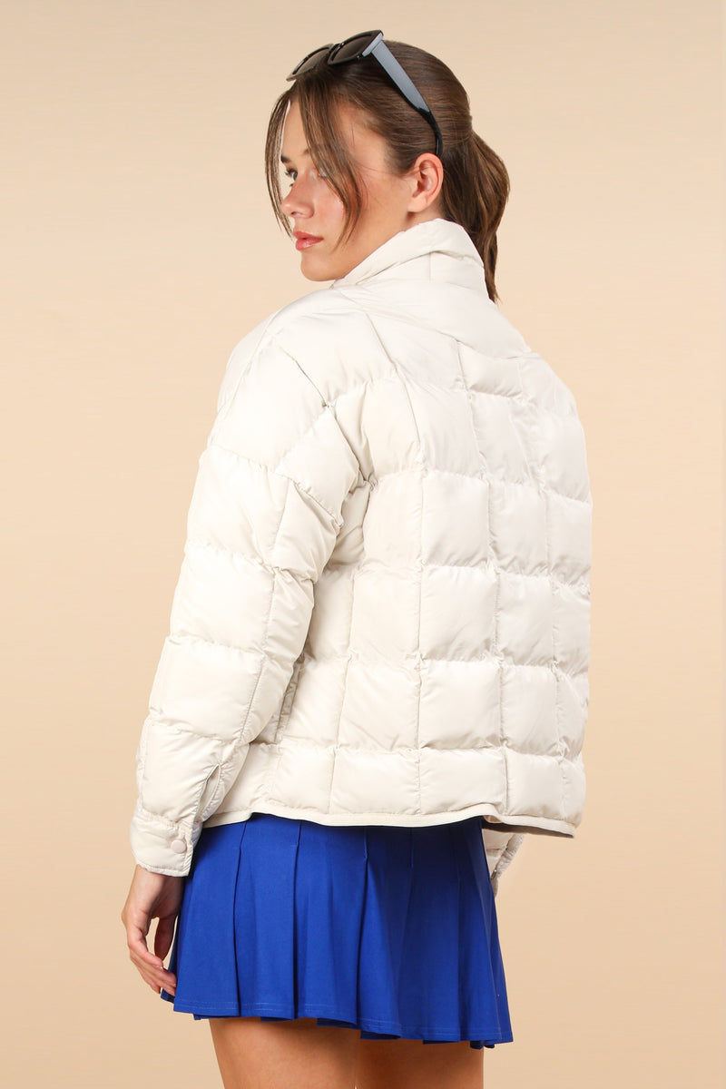 Solid Puffer Padded Warm Jacket