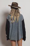 Denim Knit Mix Match Jacket