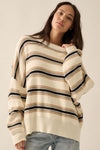 Oversized Stripe Knit Sweater