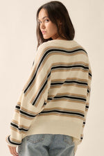 Oversized Stripe Knit Sweater