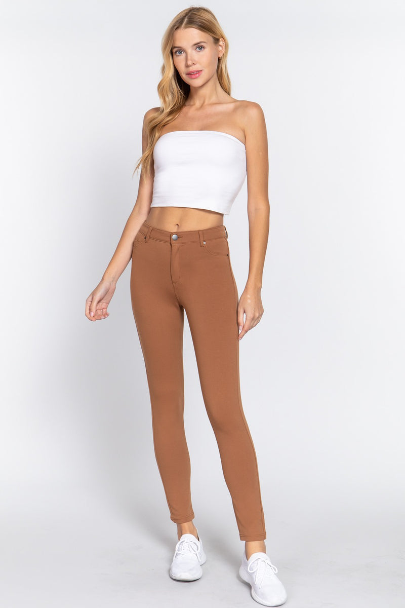 5 Pocket Ponte Mid Rise Skinny Pant