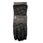 Nicole Miller Faux Leather Quilted Gloves