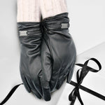 Nicole Miller Faux Leather Gloves