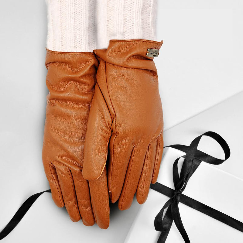 Nicole Miller Faux Leather Gloves