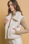 Faux Leather Shearling Vest