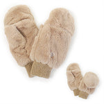 Faux Fur Flip Cover Mittens