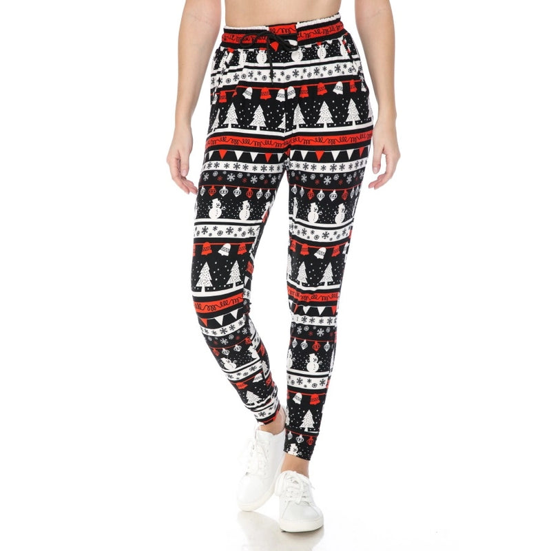 Buttery Soft Printed Drawstring Jogger Pants