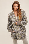 Camo Oversized Teddy Bear Jacket