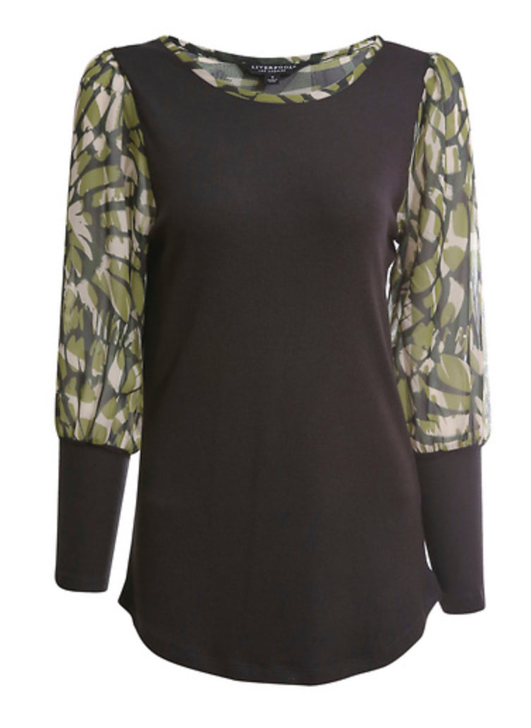 Liverpool Contrast Sleeve Top