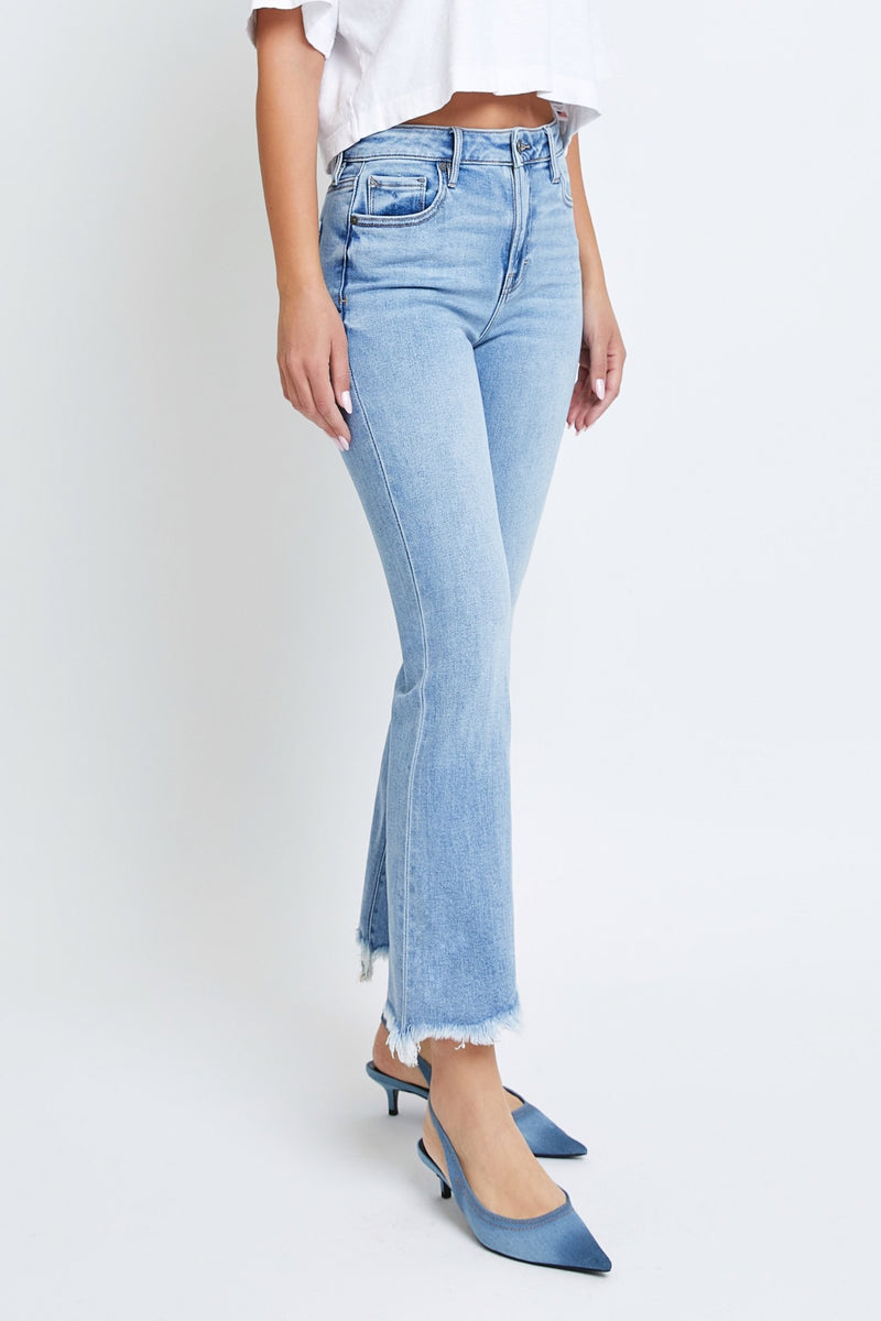 Hidden Happi High Waist Super Fray Crop Flare