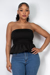 Balloon Hem Tube Top