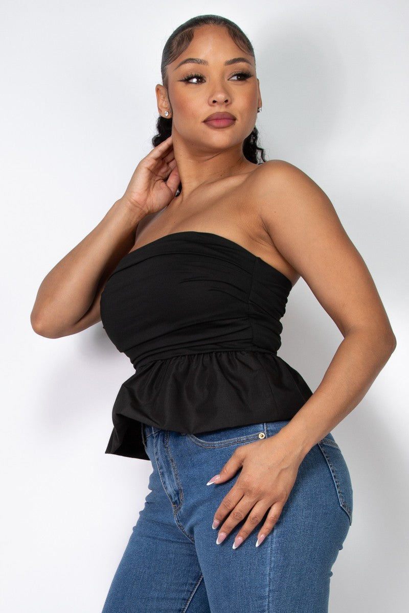 Balloon Hem Tube Top