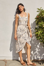 Sail Away With Me Tulip Hem Midi Wrap Dress