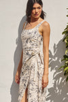 Sail Away With Me Tulip Hem Midi Wrap Dress