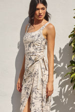 Sail Away With Me Tulip Hem Midi Wrap Dress