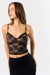 Lace Bustier Crop Cami Top