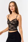 Lace Bustier Crop Cami Top