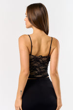 Lace Bustier Crop Cami Top