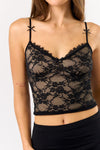 Lace Bustier Crop Cami Top