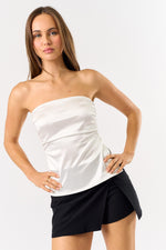 Satin Shirring Tube Top